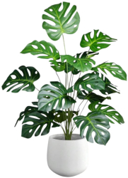 Planta Artificiala Monstera fara Ghiveci - 18 Frunze 65 cm 