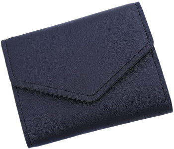 Portofel mini tip plic minimalist si compact pentru femei piele PU elegant si practic - Negru 