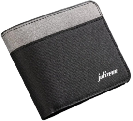 Portofel panza bifold design colorblock negru 