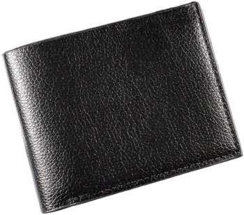 Portofel simplu minimalist si compact bifold pentru barbati piele PU Negru 