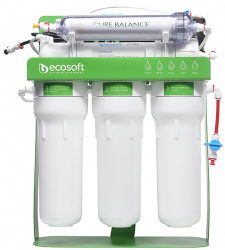 Purificator cu osmoza inversa cu pompa booster si cadru metalic Ecosoft P URE Balance 