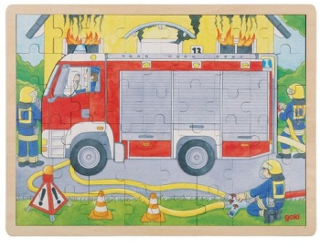 Puzzle Copii 3 Ani+ Masina De Pompieri 2 In 1 Goki Carboysafety 