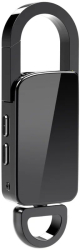 Reportofon Breloc iUni BR11 Plus 8GB Activare vocala MP3 Player Black 