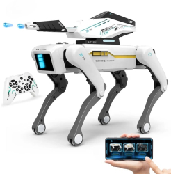 Robot Caine Inteligent iUni 8006 cu Bile din Hidrogel Expandabile in apa Control Telecomanda APP Comenzi Vocale Programabil 25+ Functi 