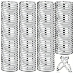 Set 100 Inele Deschise 20mm - Conectori Metalici pentru Brelocuri Pandantive Bijuterii si Mestesuguri 