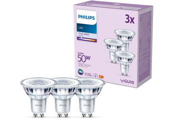Set 2 Becuri spot PHILIPS LED clasic alb rece 4000K - GU10 50W - RESIGILAT 