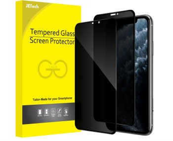 Set 2 folii protectie sticla securizata JETech Anti-Spy pentru iPhone 11 Pro X XS de 5.8 inch 14.7 cm - RESIGILAT 