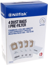Set 4 saci aspirator NILFISK 128389187 pentru Seria Power P10 P20 P40 PW10 PW20 