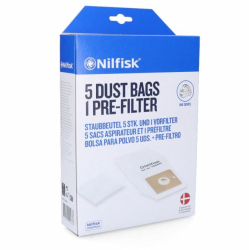 Set 5 Saci de aspirator + prefiltru Nilfisk Seria ONE 78602600 