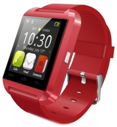 Smartwatch Techstar® U8+ Bluetooth Ecran LCD 1.44inch Conectare Telefon Pedometru Rosu 