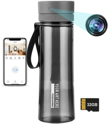 Sticla cu Camera Spion iUni IP48 Wi-Fi 32GB Full HD Vizualizare Live pe telefon 