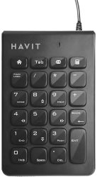 Tastatura Numerica cu 23 de Taste USB 1.5m 80mA ABS - Havit KB223 - Black 