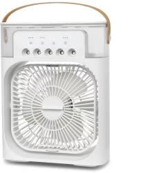Ventilator portabil 3 in 1 cu pulverizare racorire umidificare si iluminare in 7 culori