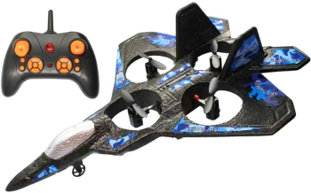 Avion cu telecomanda iUni LC222-A Thunder Jet X Acrobatii 360° Giroscop Rezistent la impact Lumini LED Albastru 
