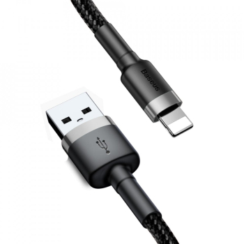 Cablu Baseus Cafule Lightning - USB 2 metri 1.5A 18W Gri + Negru 