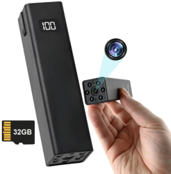 Camera Spion in Baterie Externa iUni W25 Wi-Fi 32GB Night Vision Full HD 3600mAh 