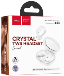 Casti Wireless Smartix hoco EQ3 Bluetooth 5.3 Baterie 150mAh 150h StandBy Smart True Alb 