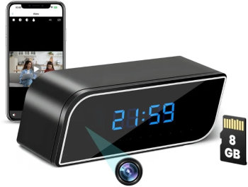 Ceas Spion cu Camera WiFi iUni IP99 8GB Full HD 150 grade Night Vision Senzor de miscare P2P 