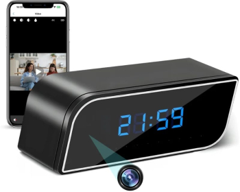 Ceas Spion cu Camera WiFi iUni IP99 Full HD 150 grade Night Vision Senzor de miscare P2P 