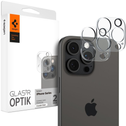 Folie Camera pentru iPhone 14 Pro / Pro Max / 15 Pro / Pro Max / 16 Pro / Pro Max set 2 - Spigen Glas.tR Optik - Clear
