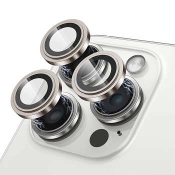 Folie pentru iPhone 15 Pro / iPhone 15 Pro Max - Lito S+ Camera Glass Protector - Natural Titanium 