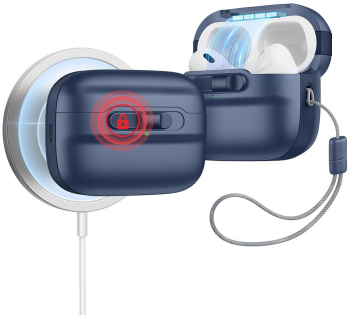 Husa pentru Apple AirPods Pro 1 / 2 - ESR Pulse Magnetic HaloLock - Dark Blue 