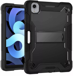 Husa pentru iPad Air 4 2020 /Air 5 2022 /iPad Pro 11 2018/2020/2021/2022 + Folie - Techsuit Rugged TabShell - Black 