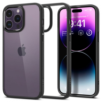 Husa pentru iPhone 14 Pro - Spigen Ultra Hybrid - Matte Black 