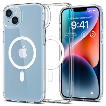Husa pentru iPhone 14 - Spigen Ultra Hybrid MagSafe - White 