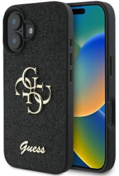 Husa pentru iPhone 16 - Guess Glitter Fixed Big 4G GUHCP16SHG4SGK - Black 