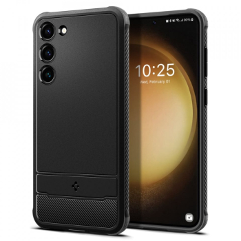 Husa pentru Samsung Galaxy S23 - Spigen Rugged Armor - Black 