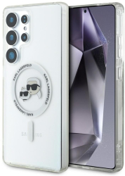 Husa pentru Samsung Galaxy S25 Ultra - Karl Lagerfeld IML MagSafe KLHMS25LHLSKCH - Metal Karl&Choupette Head 