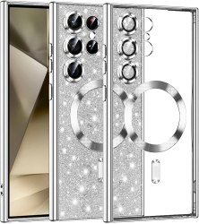 Husa pentru Samsung Galaxy S25 Ultra - Techsuit Luxury Glitter MagSafe - Silver 
