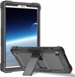 Husa pentru Samsung Galaxy Tab A7 Lite 8.7 inch T220/T225 2021 + Folie - Techsuit Rugged TabShell - Black 
