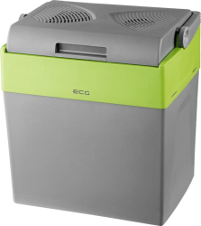 Lada frigorifica auto cu functie de incalzire si racire ECG AC 3022 HC Dual 28 L 12V 230V mod ECO gri/verde 