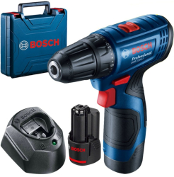 Masina de gaurit cu percutie si insurubat Bosch Professional GSB 120 Li cu 2 acumulatori 2 Ah valiza profesionala 06019G8100