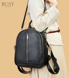 Rucsac dama piele naturala Velvet Negru 