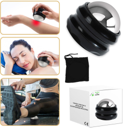 Sfera de Masaj si Crioterapie GlowforHome Ameliorarea Durerilor la rece/cald Pentru Recuperare Rapida relaxare corporala Negru/Argintiu 