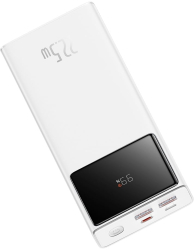Acumulator Extern 2x USB Type-C Micro-USB 22.5W 20000mAh + Cablu Type-C 3A 30cm - Baseus Star-Lord PPXJ080002 - White 