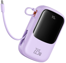 Acumulator Extern Lightning 2x Type-C USB 22.5W 20000mAh + Cablu Type-C - Baseus Qpow Pro+ P10067103513-00 - Purple 