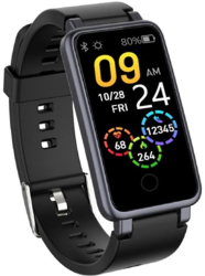Bratara Fitness Techstar® C2 Plus Ecran 0.96& inch Bluetooth 4.0 IP65 Monitorizare Puls Tensiune Temperatura Oxigen Negru 