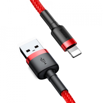 Cablu de Date USB la Lightning 1.5A 2m - Baseus Cafule CALKLF-C09 - Red 