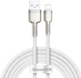 Cablu de Date USB la Lightning 2.4A 2m - Baseus Cafule CALJK-B02 - White 