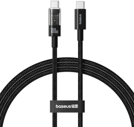 Cablu USB-C la Type-C Super Fast Charging 100W 2m - Baseus Gem P10373000111-01 - Cluster Black 