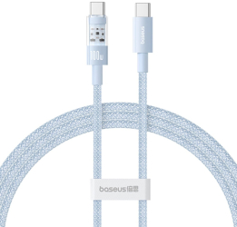 Cablu USB-C la Type-C Super Fast Charging 100W 2m - Baseus Gem P10373000311-01 - Galaxy Blue 