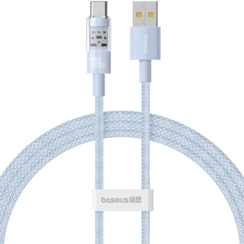 Cablu USB la Type-C Super Fast Charging 100W 1m - Baseus Gem P10373002311-00 - Galaxy Blue 