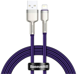 Cablu USB to Lightning 2.4A 480Mbps 1m - Baseus Cafule Series Metal CALJK-A05 - Purple 