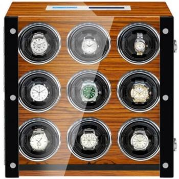 Cutie intors ceasuri automatice iUni Luxury Watch Winder 9 Touchscreen Maro 