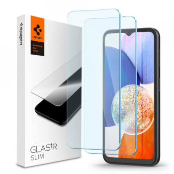 Folie pentru Samsung Galaxy A14 4G / A14 5G set 2 - Spigen Glas.tR Slim - Clear 