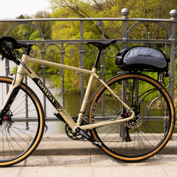 Geanta de bicicleta de portbagaj Zagatto R Negru si gri Universala Unisex Multifunctionala Fermoar dublu Impermeabila Curea de umar 